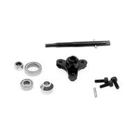 Accessoires de Jouets Éliminateur d'embrayage à Pantoufle en métal et Arbre d'entrée pour Traxxas Slash Stampede Rustler VXL XL5 2WD 1/10, pièces de Mise à Niveau(Black)