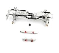 Accessoires de Jouets Kit de châssis à Cadre assemblé en Alliage d'aluminium, pour Axial SCX24 AXI00005 Jeep Gladiator 1/24 RC, pièces de Mise à Niveau de Voiture sur chenilles(Silver)