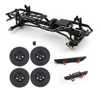 Accessoires de Jouets Kit de châssis à Cadre assemblé en métal, pour Axial SCX24 AXI00005 Jeep Gladiator 1/24 RC, pièces de Mise à Niveau de Voiture sur chenilles(Black)