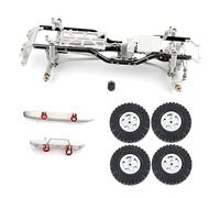 Accessoires de Jouets Kit de châssis à Cadre assemblé en métal, pour Axial SCX24 AXI00005 Jeep Gladiator 1/24 RC, pièces de Mise à Niveau de Voiture sur chenilles(Silver)