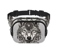 Accessoires de loup motifs 03 - Sac banane tendance pour femme - Pour voyage, course à pied, noir, One Size