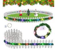 Accessoires de lutin de Noël - Lot de 3 clôtures décoratives miniatures - 5 x 90 cm - Mini clôture pour bricolage - Accessoires de porte de lutin miniature - Accessoires de maison de poupée - Fée -