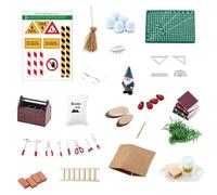 Accessoires de maison de lutin miniature - Figurines de gnome - Outils | Matériaux de construction de maison de poupée pour pots de fleurs et jardinières pour adultes, filles et enfants