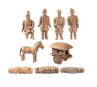 Accessoires de maison de poupée 9 pièces miniatures de l'armée en terre cuite pour des touches historiques