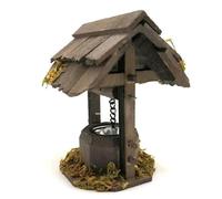 Accessoires de Maison de poupée à l'échelle 1/12, puits Couloir en Bois pour Meubles Maison poupée à l'échelle 1/12 avec poignée rotative, Seau Levage et Levage, Accessoires