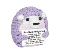Accessoires de maison de poupée - Jouet en peluche tricoté - Jolie poupée en laine faite à la main - Parfait pour les enfants et les collectionneurs - Maison de poupée (blanc, 10 cm)