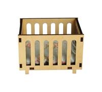 Accessoires de Maisons de poupée Miniatures à l ' échelle 1: 12, lit de Berceau de poupée en Bois pour Jeu créatif et décoration de la Maison, Ensemble de literie de poupée pour Berceau