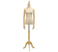 Accessoires de Mannequin de Magasin de vêtements, Buste féminin, avec Bras et Base en Bois, présentoir de fenêtre, Support Complet pour Robe de mariée (Couleur : trépied Stand 2, Taille : M)