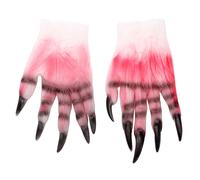 Accessoires De Maquillage D'horreur Du Diable, Ornements D'halloween, Accessoires Portables Légers Et Effrayants En Latex, Gants De Sang Pour Festival, Cadeau Pour Enfants, 1 Paire