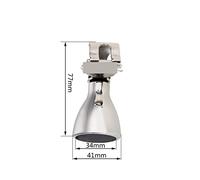 Accessoires De Matériel De Poignée De Gouvernail Rond En Acier Inoxydable Marin Pièces De Bateau De Pêche De Hors-bord De Yacht Poignée De Volant Durabilité(Tremolo Flat Bottom Black)