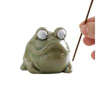 Accessoires De Méditation De Statue en Céramique, Textures Et Design, 5,7x6,2x5,7 Cm, Brûleur D'encens Grenouille, Porte-encens, Placement Sécurisé, pour Salon De Thé À Domicile, Salle De Yoga,