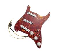 Accessoires de micro pour guitare électrique - Accessoires colorés SSS pré-câblé - Kit de micro de sortie - Mini guitare électrique à double bobine (rouge T)