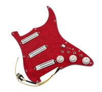 Accessoires de micro pour guitare électrique - Accessoires colorés SSS pré-câblés - Kit de micro de sortie - Mini guitare électrique à double bobine (rouge Wh)