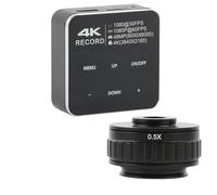 Accessoires de microscope 1080p 4K 2K 48MP 55MP HDMI USB Caméra Vidéo Numérique Loupe + 0.5X 0.35X C Mount Adapter Lens Fit For Stereo Trinoculaire Microscope Durabilité et Performance Fiable (48MP