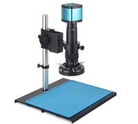 Accessoires de microscope de laboratoire 48MP 1080P 4K HDMI USB industriel numérique Caméra de microscope vidéo, zoom 130X C-Mount Objectif 56 LED Anneau lumineux
