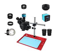 Accessoires de microscope de laboratoire 7-45X 3.5X-90X Simul-Focal Stéréo Microscope Stéréo Soldering Repair Industrie Microscopio avec caméra VGA 2.0MP 56-LED Lumière