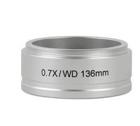 Accessoires de microscope WD 0,5X 0,7X 2.0X G-AL Microscope stéréo Microscope Trinoculaire Objectif Auxiliaire Lentille de Barlow 54,8 mm pour SMZ645 745 Durabilité et performance fiable (0,75X)