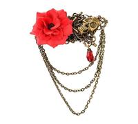 Accessoires De Mode Steampunk Pour Femme Rose Et Crâne Décoratifs Gothiques | Épingle à cheveux crâne rose Pour Des Représentations Scéniques Et Des Spectacles