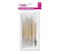 Accessoires de modelage - DTM LOISIRS CREATIFS - Set 11 - Outils en plastique - Pour pâte polymère - Mixte