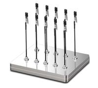 Accessoires de modélisme Siblaies, 10 x couleurs pied de support et 1 boîte en fer comme base. Troisième main flexible avec pinces crocodile et pied magnétique. Idéal pour la modélisation, aide à