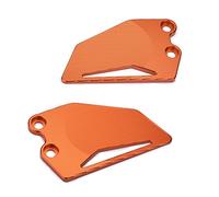 Accessoires de moto avant et arrière - Repose-pieds arrière - Plaques de protection compatibles avec KTM Duke 390 2017 18 19 20 21 2022 ; Duke 250 2019 2020 2021 2022 (orange, avant)