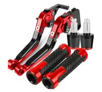Accessoires De Moto Leviers De Frein Et D'embrayage Boutons Poignées De Guidon Pour ER6N ER-6N ER 6N 2004 2006 2007 2008(Red)