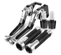 Accessoires De Moto Leviers De Frein Et D'embrayage Boutons Poignées De Guidon Pour ER6N ER-6N ER 6N 2004 2006 2007 2008(Silver)