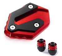 Accessoires De Moto pour Yamaha XSR700 2014 - 2022 2023, Support Latéral CNC, Extension D'agrandissement Et Bouchons d'air Valve Pneu Conception Longueur réglable(A Set Red)