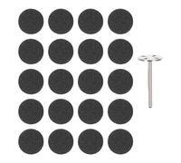 Accessoires de Pédicure en Pierre Volcanique et Acier Inoxydable Noir | Tranches Exfoliantes à Poncer, Disques Adhésifs, pour Ongles, Retrait et Taille
