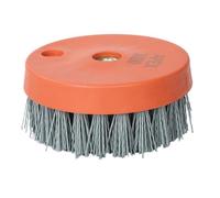 Accessoires de perçage à brosse métallique, Roue de brosse à tasse Abrasive 100mm, grain Multiple rouge for pierre, marbre, granit, béton, vernis(24-1PCS-M14)