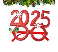 Accessoires de photo de lunettes de Noël, montures de lunettes de Noël, décoration de lunettes de fête 2025, décorations polyvalentes pour les fêtes du Nouvel An, fêtes de Noël, services fotogr