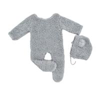 Accessoires de photographie costume bébé ours bonnet à manches longues barboteuse nouveau-né photo body doux pour la peau bébé photo combinaison nouveau-né peluche costume de séance photo thème bébé