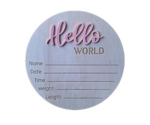 Accessoires de photographie de nouveau-nés, signe de nom de bébé en bois avec un design Unique pour les décorations de pépinière et de maison, signe de naissance à l ' hôpital