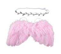 Accessoires de photographie pour nouveau-né - Adorable coiffe et ailes pour bébé - Pour tout-petits filles et garçons - Feuilles - Bandeau - Ailes d'ange