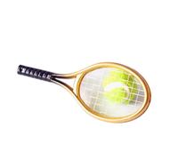 Accessoires de photographie pour nouveau-né - Balle de tennis avec raquette pour studio de poupée - Accessoires de raquette à thème pour photographie de bébé