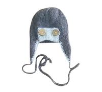 Accessoires de photographie pour nouveau-né, chapeau tricoté pour enfants, accessoires photo de bébé, bonnet avec mentonnière réglable, chapeau unique nouveau-né