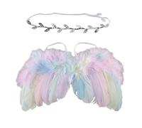 Accessoires de photographie pour nouveau-né - Coiffe mignonne et ailes de bébé - Pour nourrissons - Fille et garçon - Bandeau avec ailes d'ange