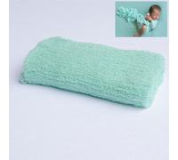 Accessoires de photographie pour nouveau-né,couverture ronde en tricot pour bébé,douce,pour emmailloter,pour studio photo - Type mint green-40 by150cm wrap #A