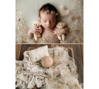 Accessoires De Photographie Pour Nouveau-Nés, Couverture En Fil De Maille Transparente, Emmaillotage Étoilé Pour Bébé, Arrière-Plan De Prise De Vue Photo Pour Nourrissons