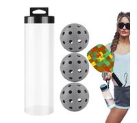 Accessoires de pickle Balls - 3 balles de pickle de compétition - 74 mm - Haute élasticité - Avec tube de rangement pour débutants