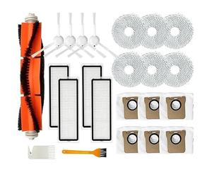 Accessoires de pièces de rechange pour Xiaomi Mijia Omni /X10 Plus/Dream S10 Pro/Dream L10S Ultra, kit d'accessoires de remplacement pour aspirateur, 1 brosse principale, 4 brosses latérales, etc.
