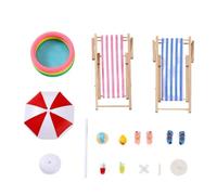 Accessoires de Plage Miniatures pour l'Été Mignons Petits Meubles Réalistes | Mobilier pour Maison de Pour Dortoir Chambre Étagère Appartement Cabane Enfant