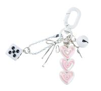 Accessoires De Porte-clés Esthétiques Jolies Cloches Dés Cœur Breloques Porte-clés Voiture Accessoires Pour Femmes Et Filles