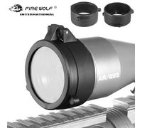 Accessoires de portée de fusil translucide Fire Wolf, couvercle de protection d'objectif à ressort à rabat rapide pour vue optique, accessoires de chasse 43 mm
