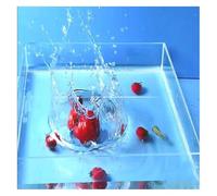 Accessoires de pose photo hauteur 15 cm/5,9 pouces, réservoir d'eau profonde for prise de vue photographique, vitrine en acrylique, boîte de rangement portable for aliments et cosmétiques(40x20x15cm/1