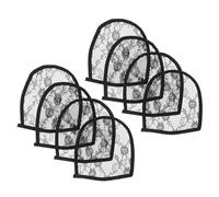 Accessoires de Postiche en Dentelle Filet Noir 8 Pièces | Coiffures Ventilées, Théâtre et Cosplay, Soutien Respirant, Base Souple, Usage Styliste et Réparations