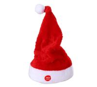 Accessoires de poupée en bois Père Noël Poupées chantant des chansons anglaises Santa Jouets pour enfants sont et beaux accessoires de maison de poupée en bois (rouge, 37 x 23 x 23 cm)