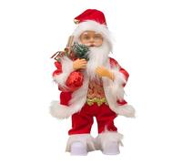 Accessoires de poupée Père Noël Peluche Poupées chantant des chansons anglaises Santa Jouets pour enfants sont et beaux accessoires de maison de poupée jardin (rouge, 29 x 17 x 13 cm)