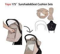 Accessoires de poussette pour Yoyo Yoyo2 Yoyo3 Yoya, ensembles de coussins de siège et pare-soleil à 175 °, protection UV étanche, 4 pièces/ensemble new toffee 4pcs set