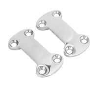 Accessoires de Quincaillerie, Plaque de Fixation de Sangle en Acier Inoxydable 2 Pi¨¨ces Bonne Fixation Accessoires de Quincaillerie Antirouille avec 8 Vis Taquets et Cales pour Petits Yachts Bateaux,